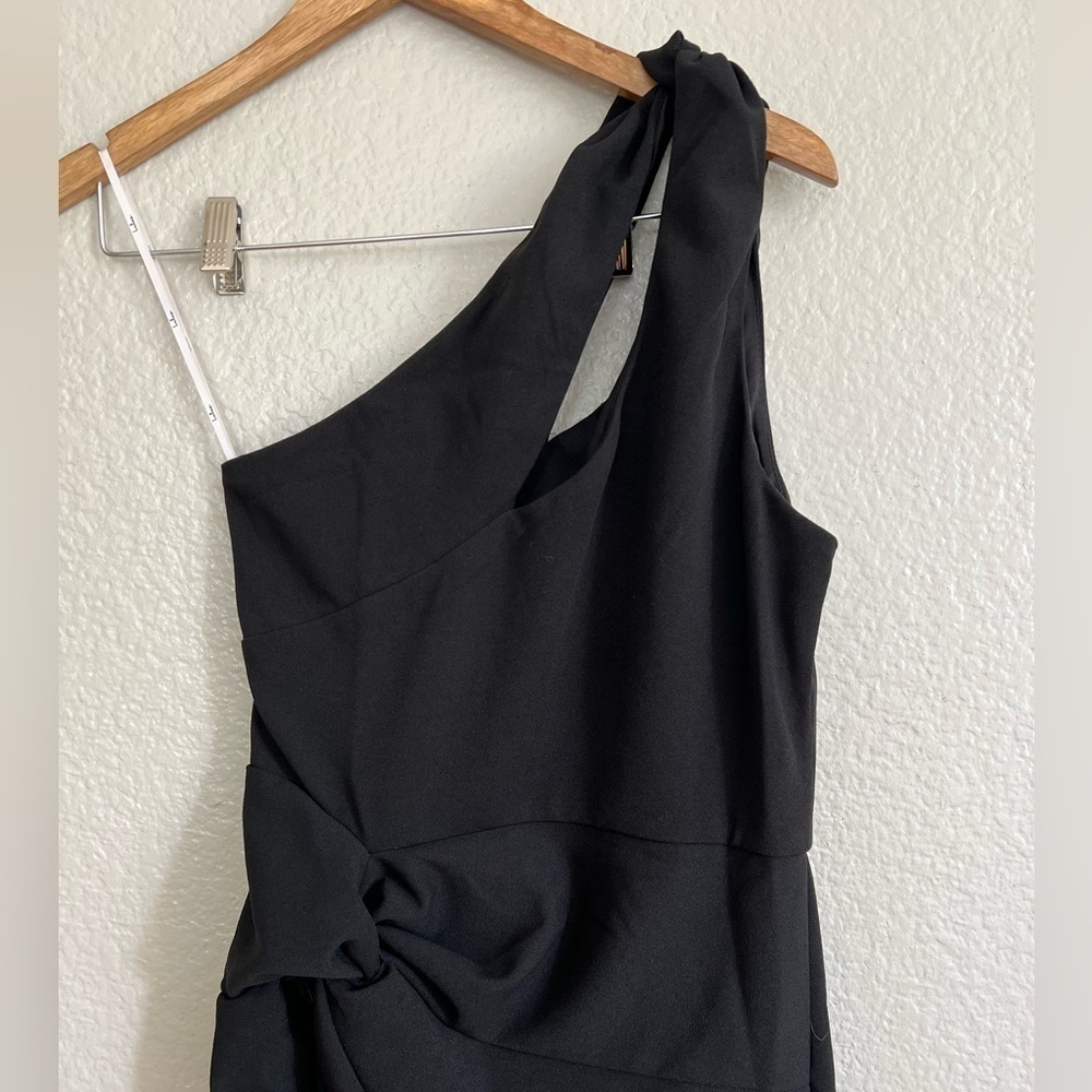 NWOT Phenomenal Allure Black One-Shoulder Knotted Maxi Dress - Picture 4 of 8